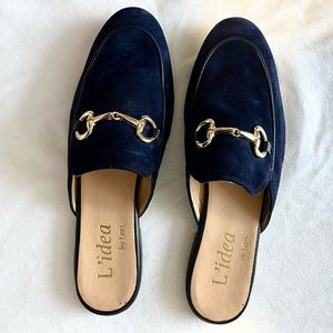 L'IDEA BY LORI Women's UK Size 39 1/2 Suede Mule With Bit Buckle